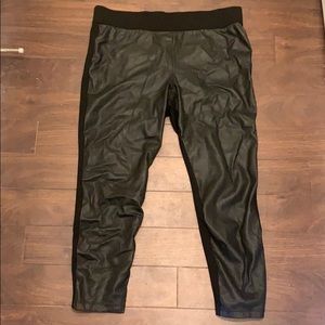 Loft Imitation Leather Black Leggings